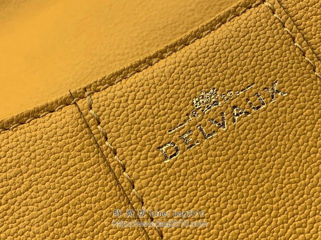DELVAUX女包 春夏新款 Brillant系列手袋 進口牛皮 德爾沃女手提包 DS0028 太陽黃 Delvaux單肩斜挎包  fcs1347